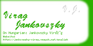 virag jankovszky business card